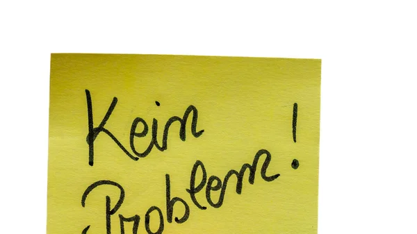 Kein Problem Kein Problem Handschriftlicher Text Nahaufnahme Isoliert Auf Gelbem — Stockfoto