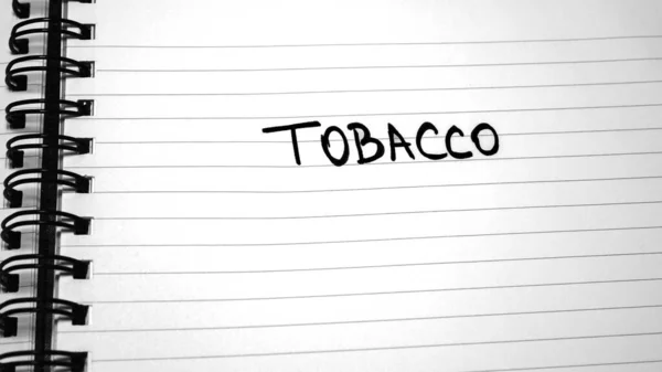 Tobacco Handwriting Text Paper Office Agenda Copy Space — Stok fotoğraf