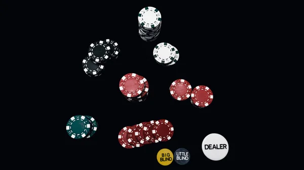 Pila Fichas Póquer Para Juegos Casino Altas Apuestas —  Fotos de Stock