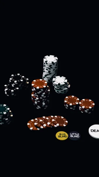 Stak Poker Chips Til High Stakes Casino Spil - Stock-foto