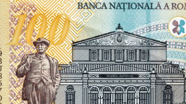 Romanya LEI Para Birimi Banknotu. RON Para Avrupa Para Birimi