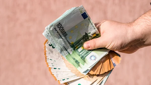 stock image EURO currency. Europe inflation, EUR money. European Union currency