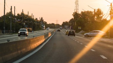 Tampon Tamponu - Romanya 'nın Bükreş kentinde yoğun trafik yoğunluğu, 2023