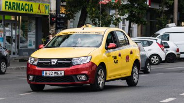 Tampon Tamponu - Romanya 'nın Bükreş kentinde yoğun trafik yoğunluğu, 2023