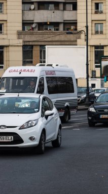 Tampon Tamponu - Romanya 'nın Bükreş kentinde yoğun trafik yoğunluğu, 2023