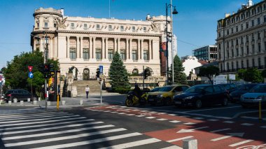 Tampon Tamponu - Romanya 'nın Bükreş kentinde yoğun trafik yoğunluğu, 2023