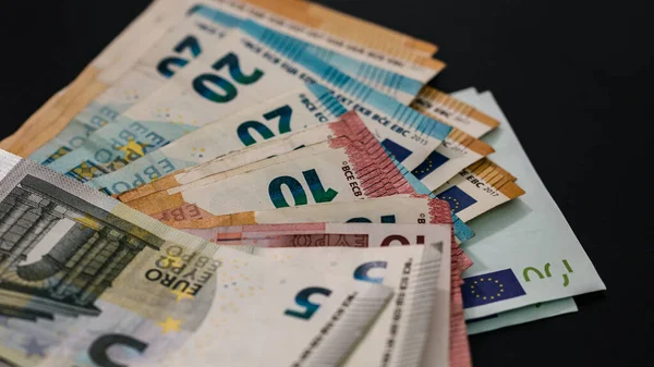 Monedă Euro Inflaţia Europeană Banii Euro Moneda Uniunii Europene — Fotografie, imagine de stoc