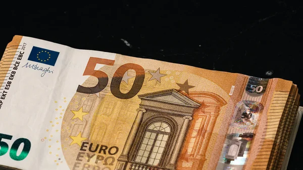 Moneda Euros Europa Inflación Dinero Euros Moneda Unión — Foto de Stock