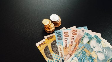 Romanya LEI Para Birimi Banknotu. RON Para Avrupa Para Birimi