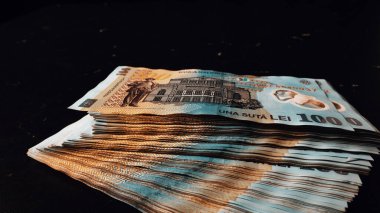 Romanya LEI Para Birimi Banknotu. RON Para Avrupa Para Birimi