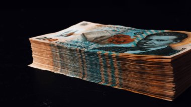 Romanya LEI Para Birimi Banknotu. RON Para Avrupa Para Birimi