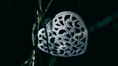 Noel süsleri. Renkli Noel ışıkları arka planı