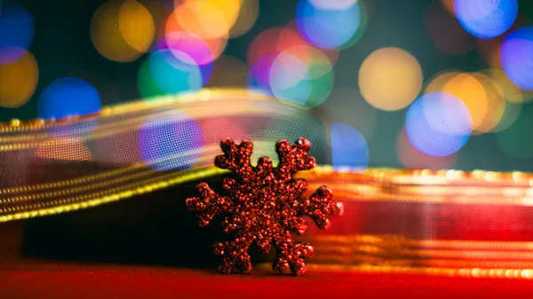 Рождественские Украшения Цветные Рождественские Огни — стоковое фото