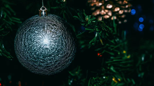 Noel Süsleri Renkli Noel Işıkları Arka Planı — Stok fotoğraf
