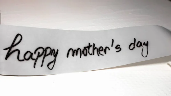 Happy Mother Day Writing Love Text Mother Paper Label Tag — Stockfoto