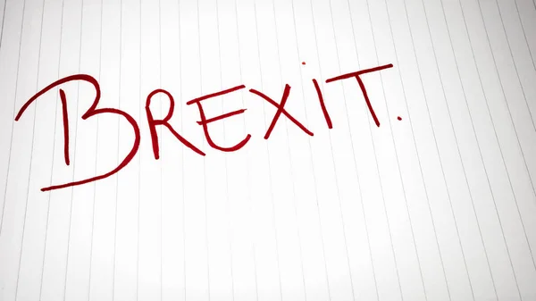 Brexit January 2020 Handwriting Text Paper Political Message Political Text — Stock Photo, Image