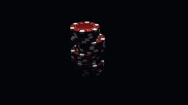 Stack Poker Chips High Stakes Casino Games — Stock Photo, Image