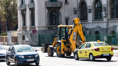 Tampon Tamponu - Romanya 'nın Bükreş kentinde yoğun trafik yoğunluğu, 2023