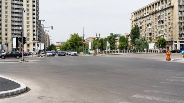 Tampon Tamponu - Romanya 'nın Bükreş kentinde yoğun trafik yoğunluğu, 2023