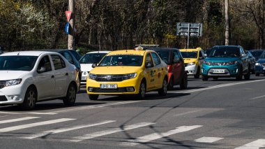 Tampon Tamponu - Romanya 'nın Bükreş kentinde yoğun trafik yoğunluğu, 2023