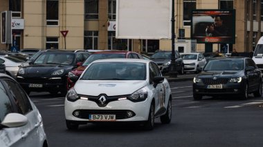 Tampon Tamponu - Romanya 'nın Bükreş kentinde yoğun trafik yoğunluğu, 2023