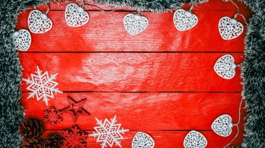 Noel süsleri. Renkli Noel ışıkları arka planı