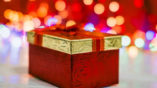 Decorações Natal Luzes Coloridas Natal Fundo — Fotografia de Stock