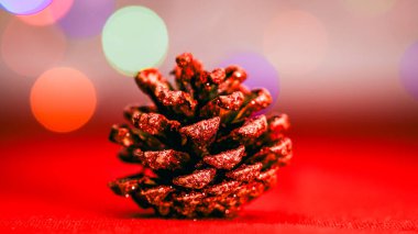 Noel süsleri. Renkli Noel ışıkları arka planı