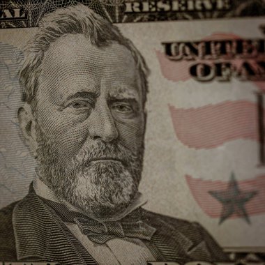 Macro shot 'ı Amerikan doları. ABD enflasyonu, ABD parası