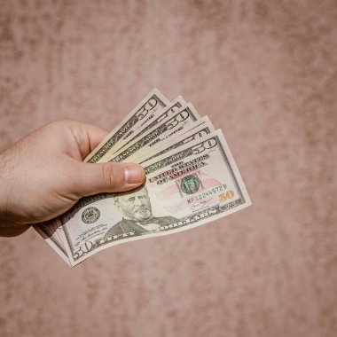 Macro shot 'ı Amerikan doları. ABD enflasyonu, ABD parası