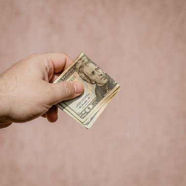 Macro shot 'ı Amerikan doları. ABD enflasyonu, ABD parası