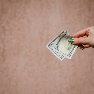 Macro shot 'ı Amerikan doları. ABD enflasyonu, ABD parası
