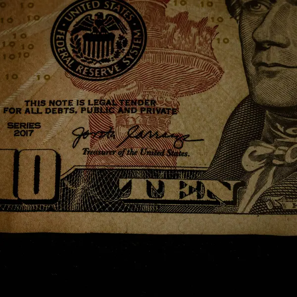 Makro Snímek Měny Usd Usd Inflace Americké Peníze — Stock fotografie