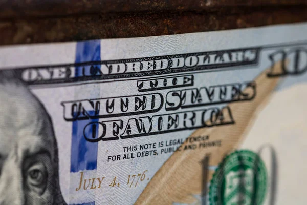 Δολάριο Ηπα Μέσω Αμερικανικών Προκλήσεων Πληθωρισμού — Φωτογραφία Αρχείου