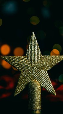 Noel süsleri. Renkli Noel ışıkları arka planı