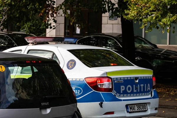 Coche Policía Rumano Politia Rutiera Tráfico Bucarest Rumania 2023 — Foto de Stock