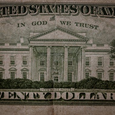 Macro shot 'ı Amerikan doları. ABD enflasyonu, ABD parası