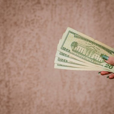 Macro shot 'ı Amerikan doları. ABD enflasyonu, ABD parası