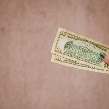 Macro shot 'ı Amerikan doları. ABD enflasyonu, ABD parası