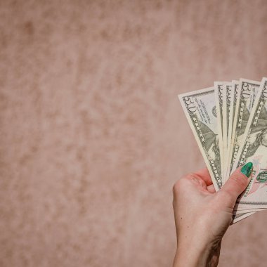 Macro shot 'ı Amerikan doları. ABD enflasyonu, ABD parası