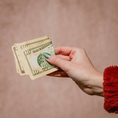Macro shot 'ı Amerikan doları. ABD enflasyonu, ABD parası