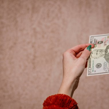 Macro shot 'ı Amerikan doları. ABD enflasyonu, ABD parası