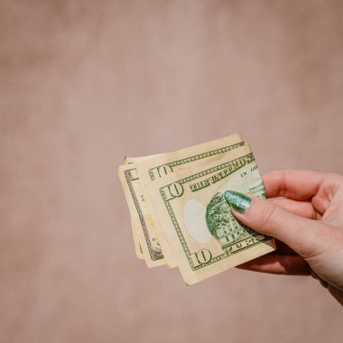 Macro shot 'ı Amerikan doları. ABD enflasyonu, ABD parası