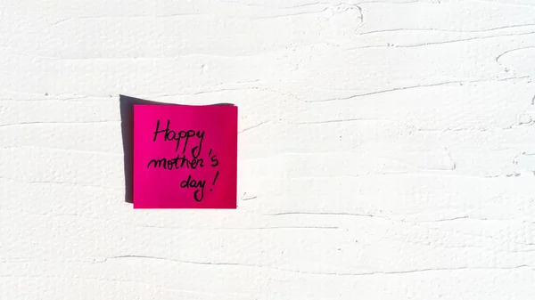Handwriting Text Memo Post Reminder Happy Mother Day Paper White — Stock Photo, Image
