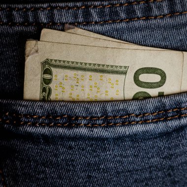 Macro shot 'ı Amerikan doları. ABD enflasyonu, ABD parası