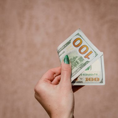 Macro shot 'ı Amerikan doları. ABD enflasyonu, ABD parası