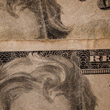 Macro shot 'ı Amerikan doları. ABD enflasyonu, ABD parası