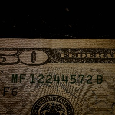 Macro shot 'ı Amerikan doları. ABD enflasyonu, ABD parası