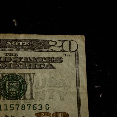 Macro shot 'ı Amerikan doları. ABD enflasyonu, ABD parası