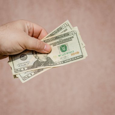 Macro shot 'ı Amerikan doları. ABD enflasyonu, ABD parası